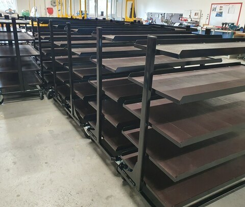 Regalwagen für C-Teile in Schwarz Regalwagen für C-Teile in Schwarz